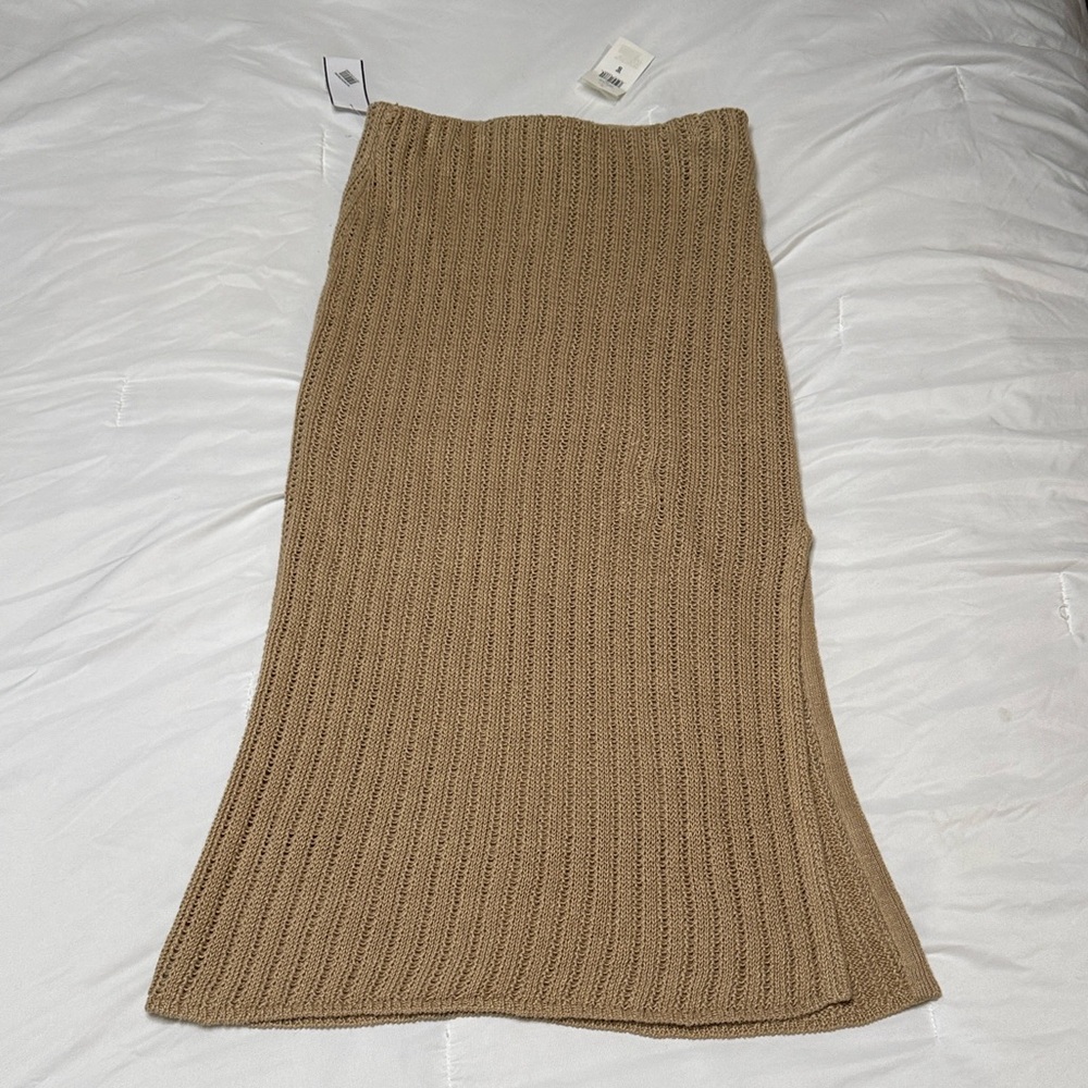 Ralph Lauren Tan Knit Pencil Skirt, size Small